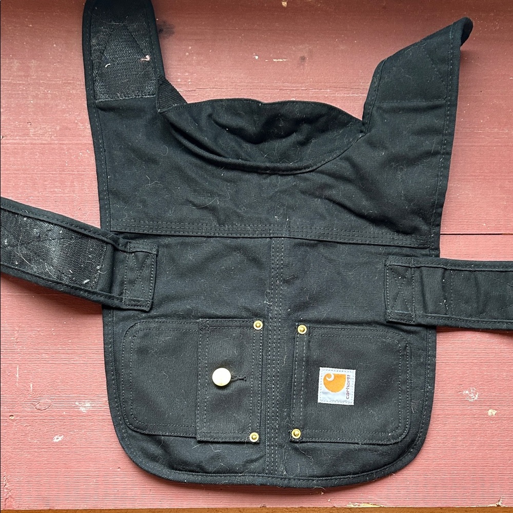 Carhartt Black Canvas Bib with Pockets